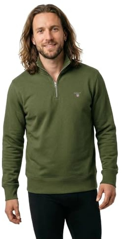 GANT Mens Half Zip Sweatshirt Long Sleeve Cotton