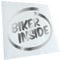 Kiwistar - Autoaufkleber - Chrom - 11x10cm Biker Inside - Motorrad Aufkleber für Auto, Laptop, Fahrrad, LKW, Motorrad Mehrfarbig JDM Decal Racing