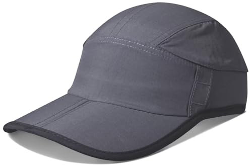 GADIEMKENSD Gorra de Baseball de Secado Rápido con Malla Transpirable, Protección Solar Gorra para Correr, Gorra Deportiva Exterior Refrescante para Fútbol, Bicicleta, Tenis, Gris Oscuro