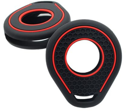 OTMIK Silikon Motorrad Autoschlüssel-Etui passend für Harley Davidson Softail Sportster VRSC Touring X48 883 1200 Street Glide Schlüsselanhänger Zubehör (Rote Linie)