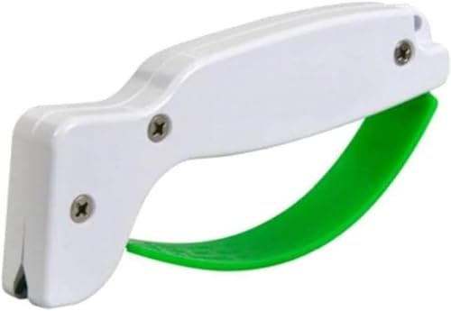 Knife Sharpeners, Portable Sharpeners, Kitchen Knife Sharpeners, Garden Sharpening Tools, Manual Knife Sharpening Tool, Tool Sharpener, for Pruning, Hedge, Garden, Kitchen (White)