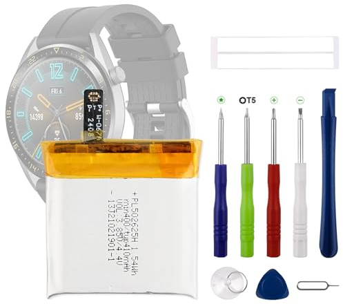 Swark 410mAh Neu PL502625H Akku Ersatz Kompatibel mit Watch GTR 47mm A1901 A1902 Smartwatch Ersatzbatterie mit aktualisiertem Reparaturwerkzeugsatz