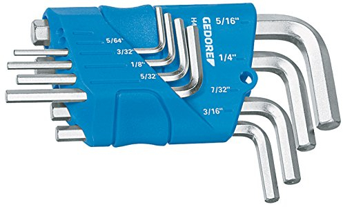 Jeu de tournevis coudés sur support 8 pces 5/64-5/16AF
