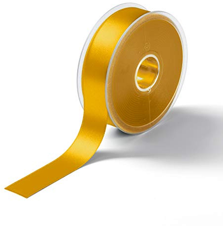 Prym Satin Ribbon 25 mm Yellow, 100% Polyester