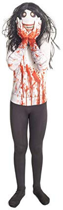 Morphsuits Costumes KPJKM - Jeff the Killer Kind Morphsuit Verrücktes Kleid Kostüm, M, 118 - 135 cm