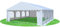 Stabilezelte Partyzelt Festzelt 6x8m Giant Pro PVC 550/g² feuersicher mit Fenster