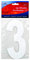 Number White Self-Adhesive 17 cm Set of 2 – No. 3 (WS513) Wheelie Bin Stickers – Design 1
