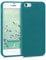 kwmobile Hülle kompatibel mit Apple iPhone SE (1.Gen 2016) / iPhone 5 / iPhone 5S Hülle - weiches TPU Silikon Case - Cover geeignet für kabelloses Laden - Petrol matt