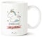 Manahia Mug Cadeau Licorne - Je prends la Vie côté Paillettes - 330 mL, Céramique - Tasse Copine - Noël, Anniversaire Amie - Fan de Licorne - Mug Paillettes - Good Vibes
