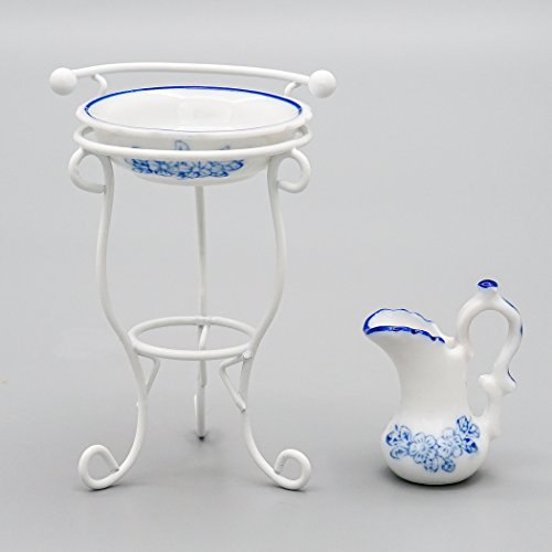 Odoria 1/12 Scale Dolls House Miniature Wash Jug and Bowl Dollhouse Accessories