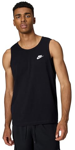 Nike Herren M Nsw Club - Bq1260 Tanktop, Schwarz (Black/White), 17-23 EU