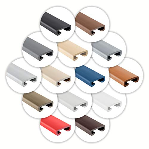 ProfiPVC Listello per ringhiera PVC elastico adatto alla balaustra delle scale - Corrimano, 35x8mm, Argento