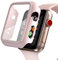 PZOZ Apple Watch Series 3 Screen Protector，iWatch PC Case PET Film All-around Bumper Protective Series 2 Cover Compatible With i Watch 38mm Smartwatch Accessories （Pink）