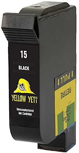 YELLOW YETI Ersatz für HP 15 Druckerpatrone Schwarz kompatibel für HP Deskjet 816c 825c 827 840c 841c 842c 843c 845c 845cvr 848c [3 Jahre Aufschlag]