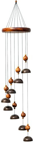 CIM Klangspiel - Spiral Klangschalen - Windspiel Gesamtlänge: 76cm - inkl. S-Haken Aufhängung - wetterfeste Dekoration
