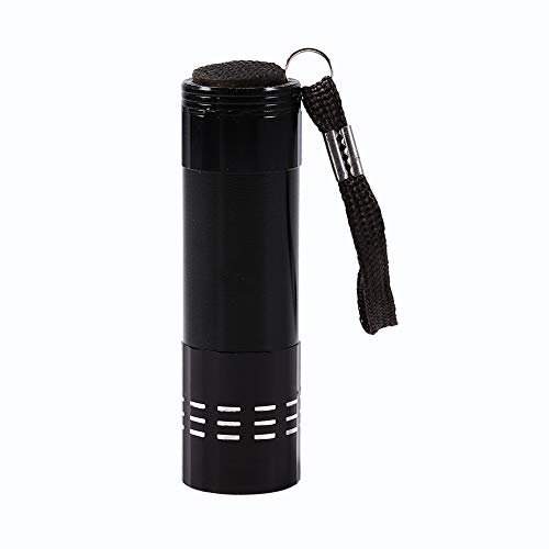 Alomejor UV-Taschenlampe Schwarzlicht 9 LEDs UV-LED Aluminiumlegierung f¨¹r Scheckpr¨¹fung und Falschgelderkennung