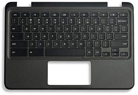 Rinbers Laptop Palmrest Upper Case with Keyboard Assembly Replacement for Dell Chromebook 11 3100 2in1 (No WFC) PN: 034Y6Y