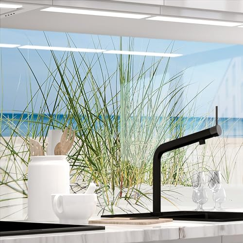 StickerProfis Küchenrückwand selbstklebend Glasoptik - DÜNENBLICK - 1.8mm, Versteift, alle Untergründe, Hart PET Material, Premium 60 x 340cm
