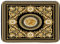 XINGAKA Badematte,Goldenes barockes quadratisches Design，rutschfest Waschbar Badezimmer Teppich Weiche Hochflor Badvorleger aus