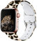 Wepro Replacement Strap Compatible with Apple Watch Strap 41mm 40mm 38mm 42mm, Pattern Printed Soft Silicone Wrist Bands for Apple Watch SE/Ultra/Ultra 2/iWatch Series 10/9/8/7/6/5/4/3/2/1, Leopard