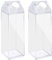 JJQHYC Botella de agua transparente con caja de leche de 500 ml, caja de leche con pegatinas decorativas, reutilizables (2 unidades)
