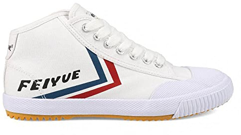 Feiyue Unisex's Fe Mid 1920 Herren Kampfsportschuhe, Weiß - weiß blau rot - Größe: 41 1/3 EU