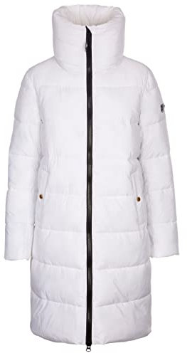 Trespass Damenmantel, längere Länge, lässig, gepolstert, tiefer Kragen, Stiche, 3 Taschen, Faith
