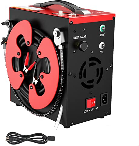 GX CS3-I Portable PCP Air Compressor, PCP Kompressor 300bar,integrierter Heimkonverter,Auto-Stopp, ölfrei, integrierter Wasser-Öl-Abscheiderfilter, 4500 Psi/30 MPa