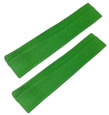 WESTEND CHOICE 5cm Wide Headbands 2 Pack Plain Stretchy Kylie Head Band Bandeau Unisex Headbands for Women & men Soft Hair Band Gym Exercise Yoga Headband (Green)