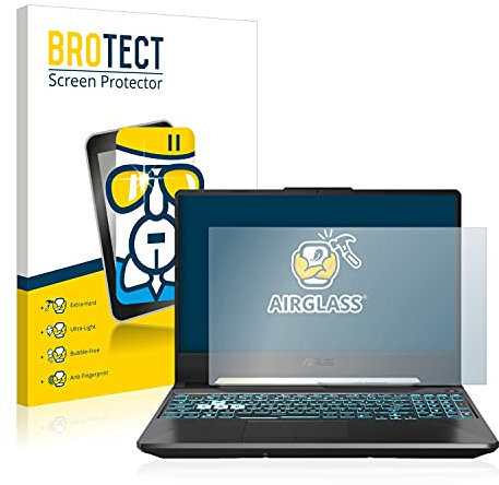 BROTECT Schutzglas für ASUS TUF Gaming A15 Schutzfolie Made in Germany Panzer Folie Glas Displayschutz [Kratzfest 9H, Anti-Fingerprint,Transparent]