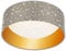 BRILONER - LED Deckenlampe mit Sternenhimmel, Lampenschirm aus Stoff, neutralweiße Lichtfarbe, LED Deckenleuchte, LED Lampe, Wohnzimmerlampe, Schlafzimmerlampe, Küchenlampe, 32x12 cm, Taupe-Gold