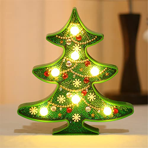 EXQULEG Mandala Tier Diamond Painting Kit LED Dekoratives Licht Diamant Malerei Home Schlafzimmer Nachtlicht Schreibtisch Dekoration Nachtlicht (ZXD001)