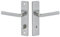 Vachette Set de Poignée de Porte sur Plaque KAZA - Version à Condamnation pour Porte de WC et Salle de Bain - Entraxe 165 mm - Matériau Aluminium Résistant - Garantie 10 Ans - Finition Argent