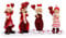 Euro Souvenirs Clown, Poly-Weiß, Rot, 4 x 3 x 10 cm, Ballon, 4 x sortieren. Marke: