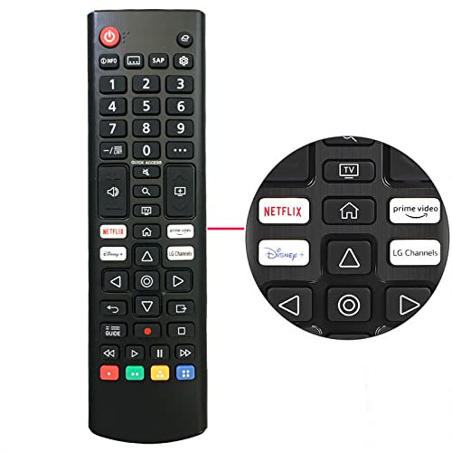 Replacement Remote Control Compatible for LG Smart 4K TV 50UP8050PSB 55UP8050PSB 60UP8050PSB 65UP8050PSB 70UP8050PSB 75UP8050PSB 82UP8050PSB 86UP8050PSB, with Prime Video Disny Netflix Channels