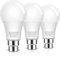 Flaspar Bayonet Light Bulbs, 100W Equivalent B22 LED Bulbs Bayonet, 6000K Cool White, 1200LM, 13W Daylight Bulbs BC GLS A60 Energy Saving for Chandelier, Living Room, Non-dimmable, Pack of 3
