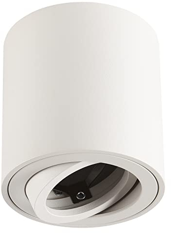 Gleonlux LED faretto da soffitto Bianco, Faretto LED Interno 230V, orientabile, struttura in alluminio, rotondo, plafoniera moderna, con attacco GU10