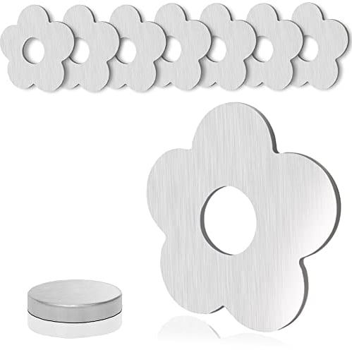 Aongray 8 Stück Magnet Tischdeckenbeschwerer, Extra schwer Blume Magnetische Tischdeckenhalter,Tischtuchklammer aus Edelstahl für Draußen Tischdecke Gardinen(Jeder ca.57g)