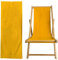 TBACW Ersatz-Leinen-Ersatztuch für Terrassen-Lounge-Stuhl, 119,2 x 43,2 cm (L x B), Strandstuhl, Liegestuhl, Liegestuhl, kein Holzrahmen, nur Ersatz-Leinwand (gelb)