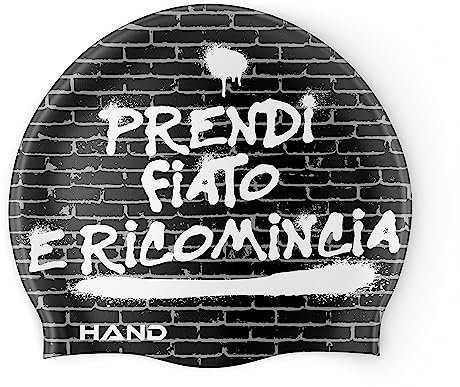 HAND SPORT Street Puff, Cuffia in Silicone, Cuffia Piscina, Cuffia Nuoto, Taglia Unica (Nero)