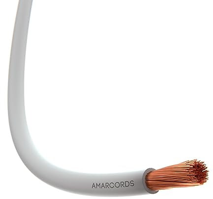 Amarcords - Cable eléctrico sección 1x2,5mm, color: BLANCO. Cordón unipolar FS17, 100 metros