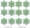 10CM Glitter Snowflake Decorations, 12 Pieces Hanging Ornaments for Christmas Tree Xmas Home Décor, Christmas Party Supplies, Green