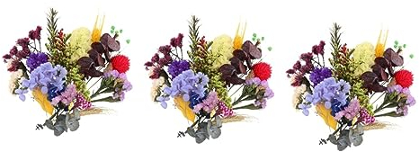 COHEALI 3 Boîtes Fleurs Séchées Mélangées Dispersées En Boîte Kit De Bricolage De Fleurs Séchées Séchées Fleurs De Feuilles Séchées Vase De Fleurs Séchées Manuel Provisions