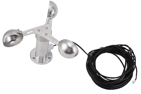 Windgeschwindigkeitssensor Anemometer aus Aluminiumlegierung, 3 Tassen, Genaue Messung für Kraftwerke, Meteorologische Überwachung, Windmessung mit 8 M Kabel