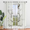Hiseng Weihnachten Voile Vorhänge mit Ösen Durchsichtig Halbtransparent Ösenvorhang für Fenster Wohnzimmer Schlafzimmer Elegant Rot Transparent Gardine 2er Set (140x244cm,Graue Malerei)