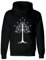 Darkwear Tree of Gondor Black Hoody Herr der Ringe Hobbit Saruman Gandalf Frodo LOTR Sweatshirt Kapuze, Schwarzer Kapuzenpullover, M
