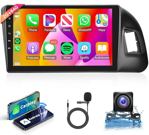 2G+64G Wireless Carplay Android 13 Autoradio 2 Din für Audi Q5 2010-2018 mit Wireless Android Auto Navi GPS WIFI 9 Zoll Autoradio mit Mirror Link Bluetooth FM/RDS Radio Lenkradsteuerung Rückfahrkamera