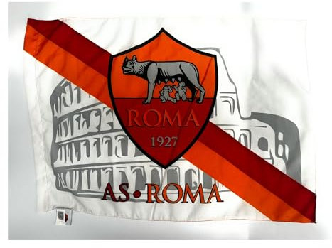TOYSGIOCATTOLI ABCTEXILE BANDIERA Romaaa - 67x47 CM CIRCA CON ASOLA PORTA ASTA