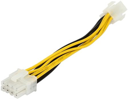 6 Zoll ATX 12V P4 4- Pin mit Molex LP4 bis EPS 12V 8- Pin Motherboard/ZENTRALPROZESSOR Stromversorgungsadapter-Wandlerkabel, ATX P4. zu Eps 8.(Color:CPU 4pin to 8pin)