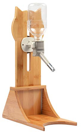 PENGYONBR Auto Feeder Dog Kennel Water Dispenser Pet Water Dispenser Kennel Water Bowl Food Doggie Water Bottle Solid Wood Water Dispenser Rack Wooden Hanging Automatic Drinking Fountain/102